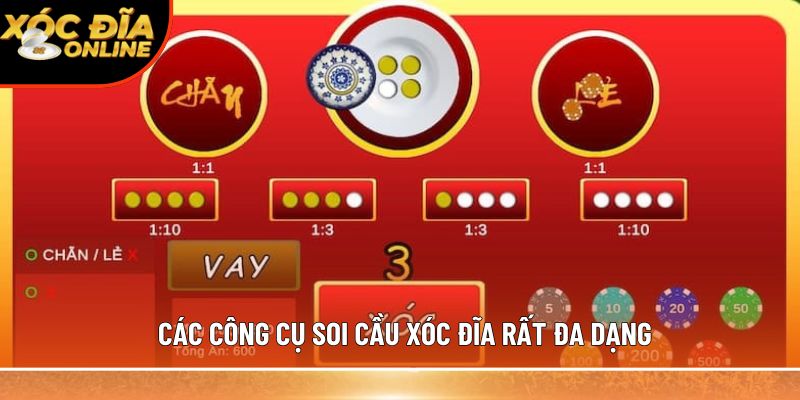 Các công cụ soi cầu xóc đĩa rất đa dạng